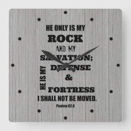 Relógio Quadrado Não serei Bíblia Móvel Verso