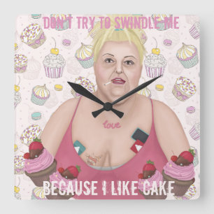 Relógio Quadrado Não tente me enganar