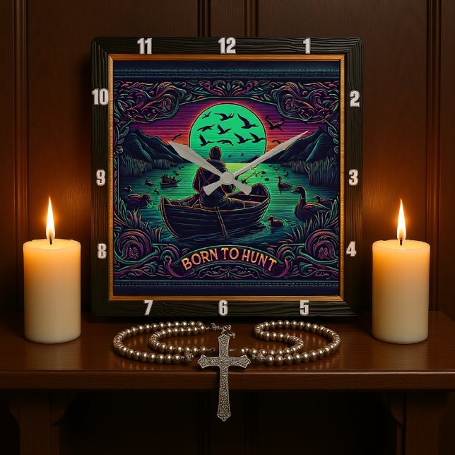 Relógio Quadrado Nascer à Serenidade de Hunt Hunter (Criador carregado)