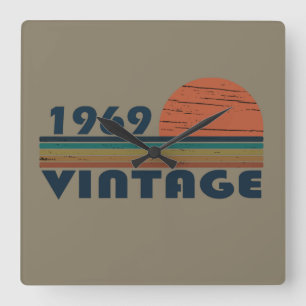 Relógio Quadrado Nascer de aniversário de 1969