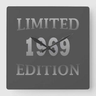 Relógio Quadrado nascer de aniversário de 1969