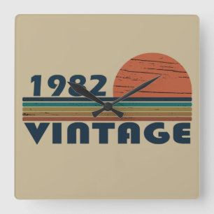 Relógio Quadrado Nascer em presente de aniversário de 1982