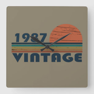 Relógio Quadrado nascer em presente de aniversário de 1987