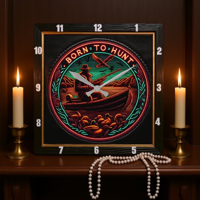 Relógio Quadrado Nascer para caçar a chamada do caçador (Criador carregado)
