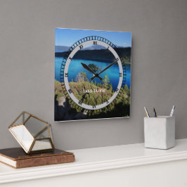 Relógio Quadrado Natal Personalizado do Lago Tahoe California Souve