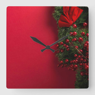 Relógio Quadrado Natal tradicional