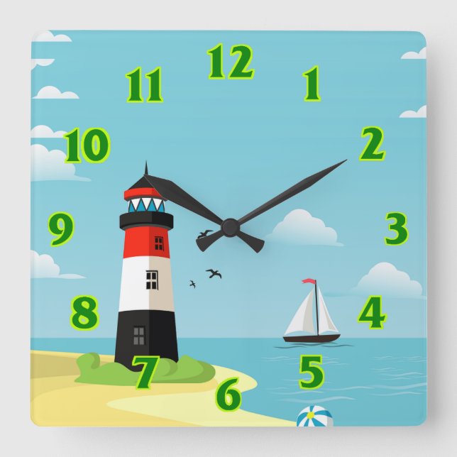 Relógio Quadrado Navio  (Frente)