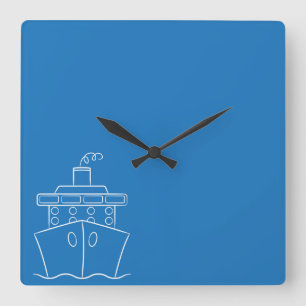 Relógio Quadrado Navio de cruzeiro