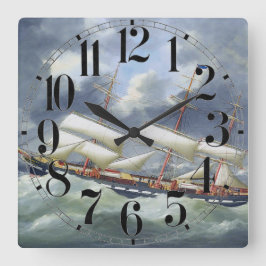 Relógio Quadrado Navio Frigate Training Atalanta 1885