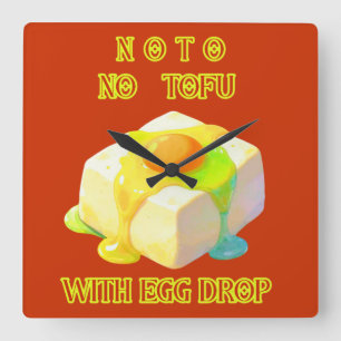 Relógio Quadrado Nenhum Tofu Com Ovo Caído
