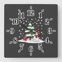 Neve Caindo no Cardeal, Snowman e Pine Tree