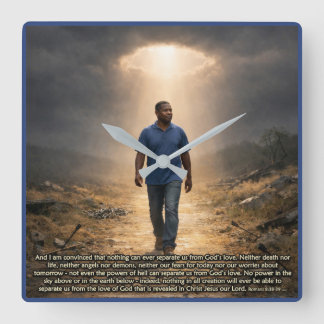 Relógio Quadrado Never separated from God