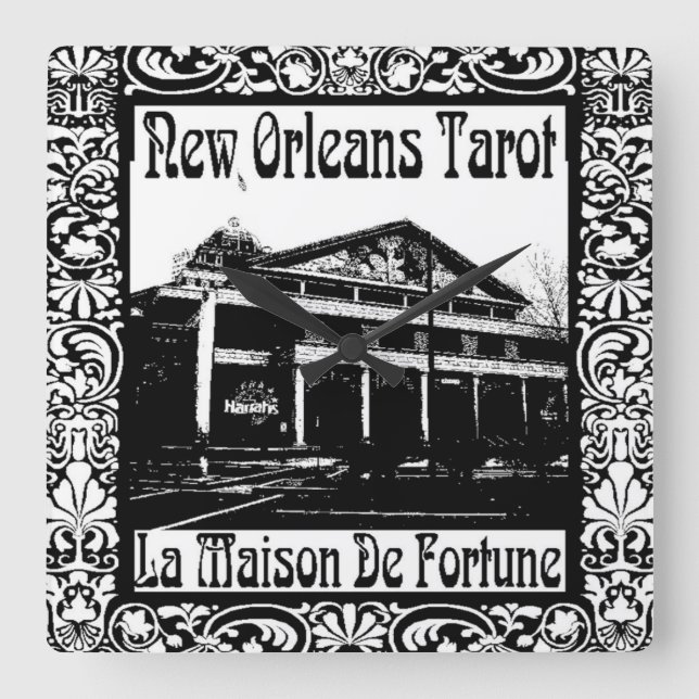 Relógio Quadrado New Orleans Tarot, La Maison De Fortune (Frente)
