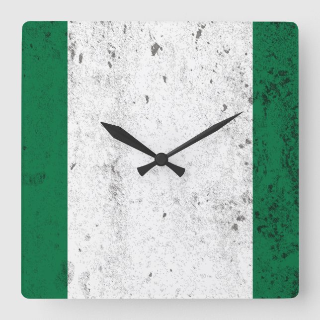 Relógio Quadrado Nigéria (Frente)