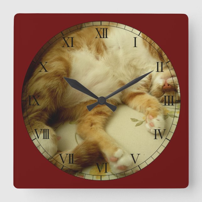 Relógio Quadrado Nite Nite que sonha o pulso de disparo de parede (Frente)