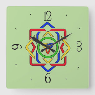 Relógio Quadrado Nó celta da trindade