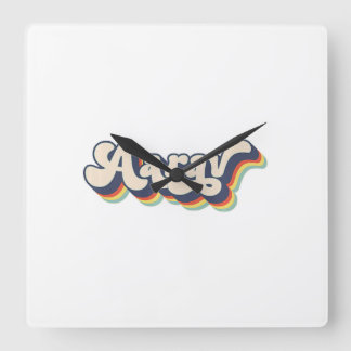 Relógio Quadrado Nome Aarav Nome Sobrenome Personalizado Aarav P