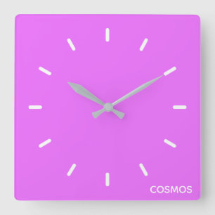 Relógio Quadrado nome da cor roxa do Cosmos