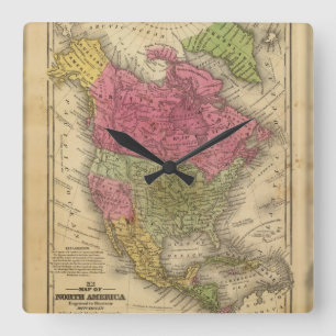 Relógio Quadrado North America.