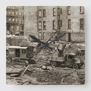 Relógio Quadrado Northwest Crane and Shovel OPERATING ENGINEER