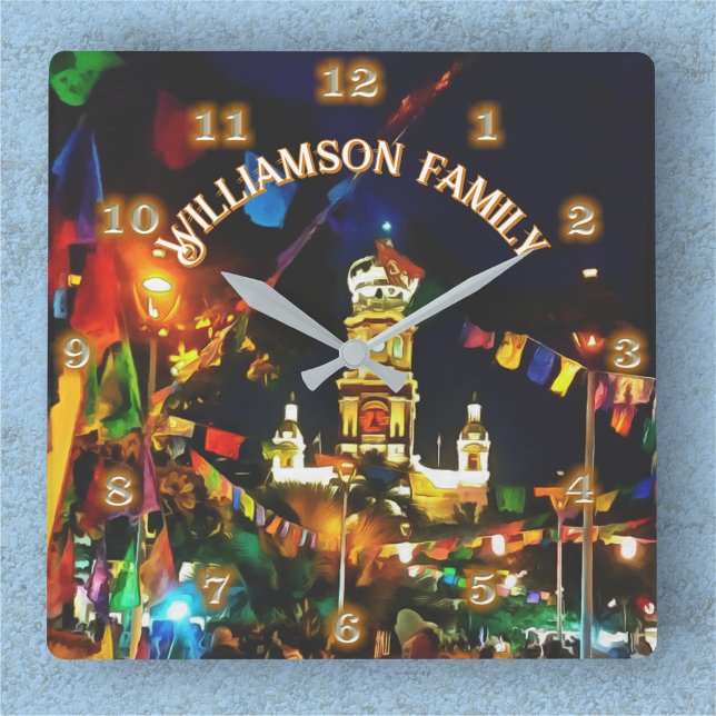 Relógio Quadrado Nossa Senhora de Guadalupe Família PV-190130 (Criador carregado)