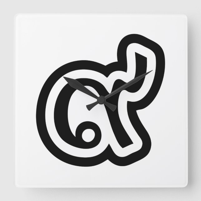 Relógio Quadrado Número afortunado 9 de Tailândia/nove/9 (Gao/Kao) (Frente)