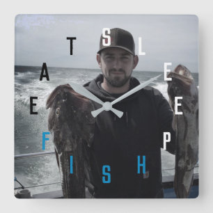 Relógio Quadrado Números de Letra