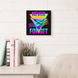 Relógio Quadrado Nunca esqueça o avião de papel