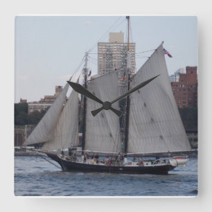 Relógio Quadrado NYC Sailboat 1