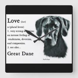 Relógio Quadrado O Amor É Um Grande Presente De Dane