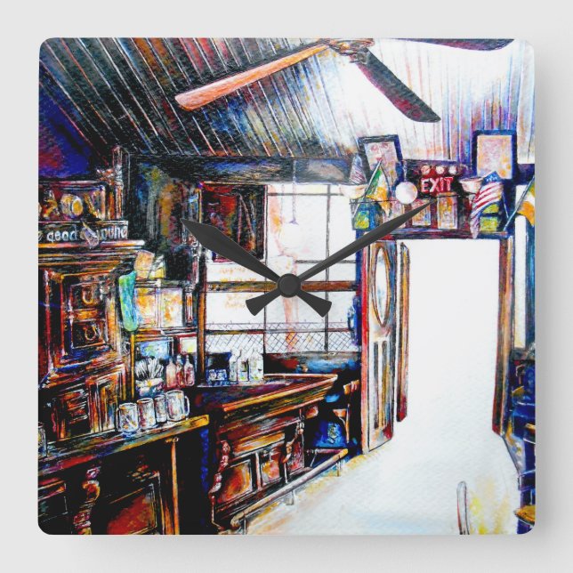 Relógio Quadrado O amor não é uma parede, é uma ponte (Frente)