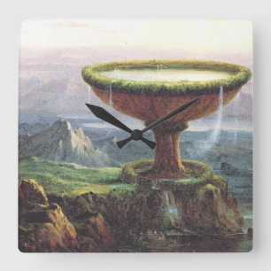 Relógio Quadrado O Cálice do Titã por Thomas Cole