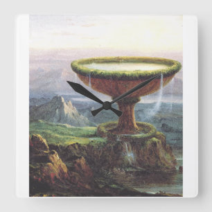 Relógio Quadrado O Cálice do Titã por Thomas Cole
