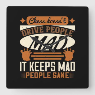 Relógio Quadrado O Chess Não Conduz O Pessoas Mad