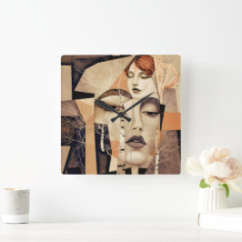 Relógio Quadrado O Eco de “Virelle” – Um Retrato Abstrato