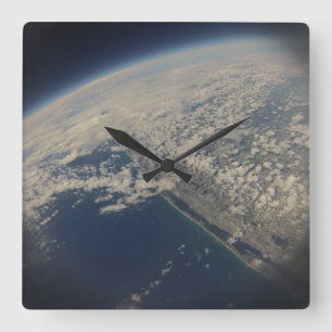 Relógio Quadrado O espaço tempo! Imagem bonita da costa de Florida