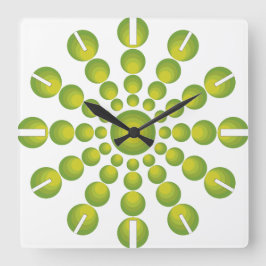 Relógio Quadrado O estilo dos 70 anos Verdes