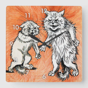 Relógio Quadrado O Fogo da Mente, Louis Wain