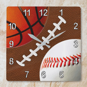 Relógio Quadrado O futebol, basebol do basquetebol ostenta o pulso