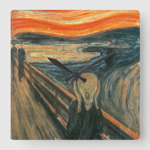 Relógio Quadrado O gritar por Edvard Munch