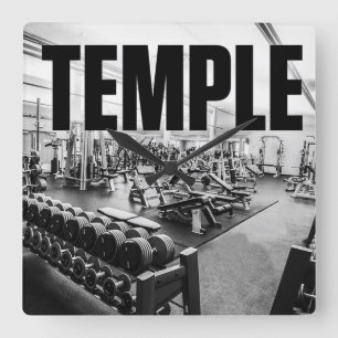 Relógio Quadrado O Gym É O Meu TEMPLE - Motivação De Construção De