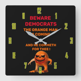 RELÓGIO QUADRADO O HOMEM LARANJA 