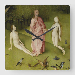 Relógio Quadrado O jardim de prazeres terrestres, século XV
