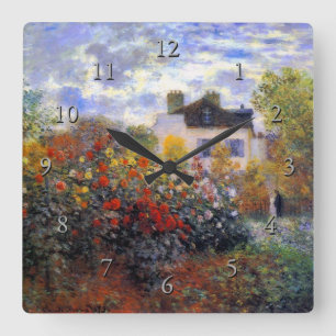 Relógio Quadrado O jardim do artista em Argenteuil