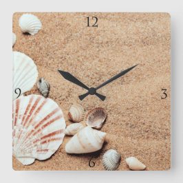 Relógio Quadrado O mar descasca o pulso de disparo de parede