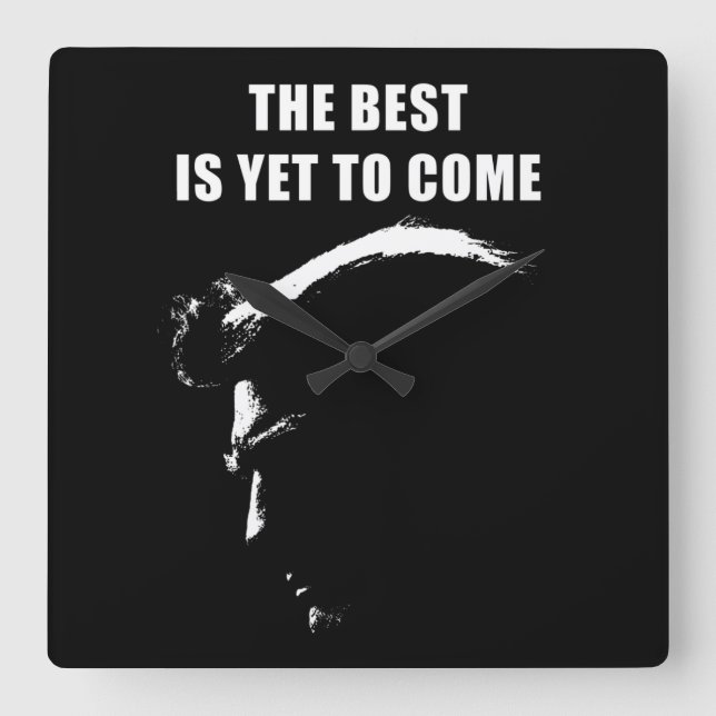 Relógio Quadrado O melhor ainda está para vir Donald Trump 2024  (Frente)