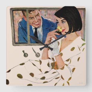 Relógio Quadrado O ouro aumentou