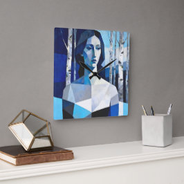 Relógio Quadrado O Porte de “Caelith” – Um Retrato Abstrato