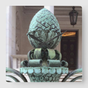 Relógio Quadrado O pulso de disparo de bronze do abacaxi mantem o