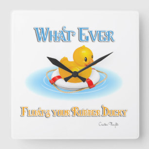 Relógio Quadrado O Que Disparar Sua Borracha Ducky